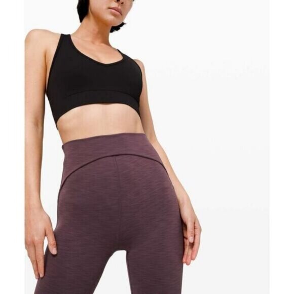 Lululemon Power Within Super High-Rise Pant 28" In Heathered Black Currant 2 - Picture 3 of 9
